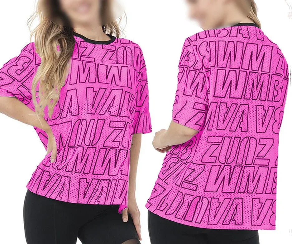 Summer Fitness Tshirt - Loose Dance/Yoga Quick Dry Top