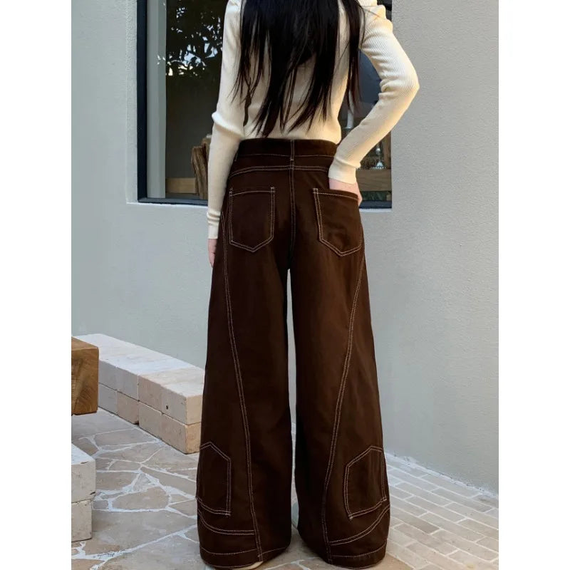 Y2K Vintage High Waisted Brown Baggy Jeans