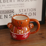 Christmas  Ceramic Mug Cute Gingerbread Man Coffee Couple
