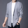 Mens Slim Fit Knit Cardigan Japanese Streetwear Wool Sweater 2025