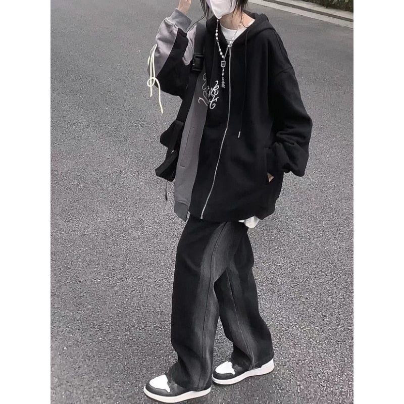 Hoodie Women Streetwear Oversize Drawstring