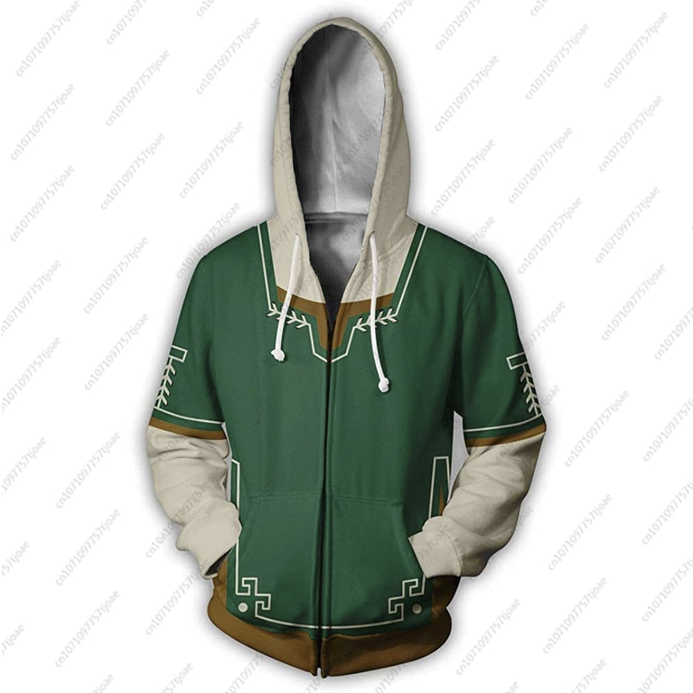 Herren Hoodie Preppy Style Zelda Popluar Game Casual Fashion