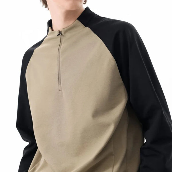 Mens Moisture Wicking Long Sleeve Quarter Zip Pullover