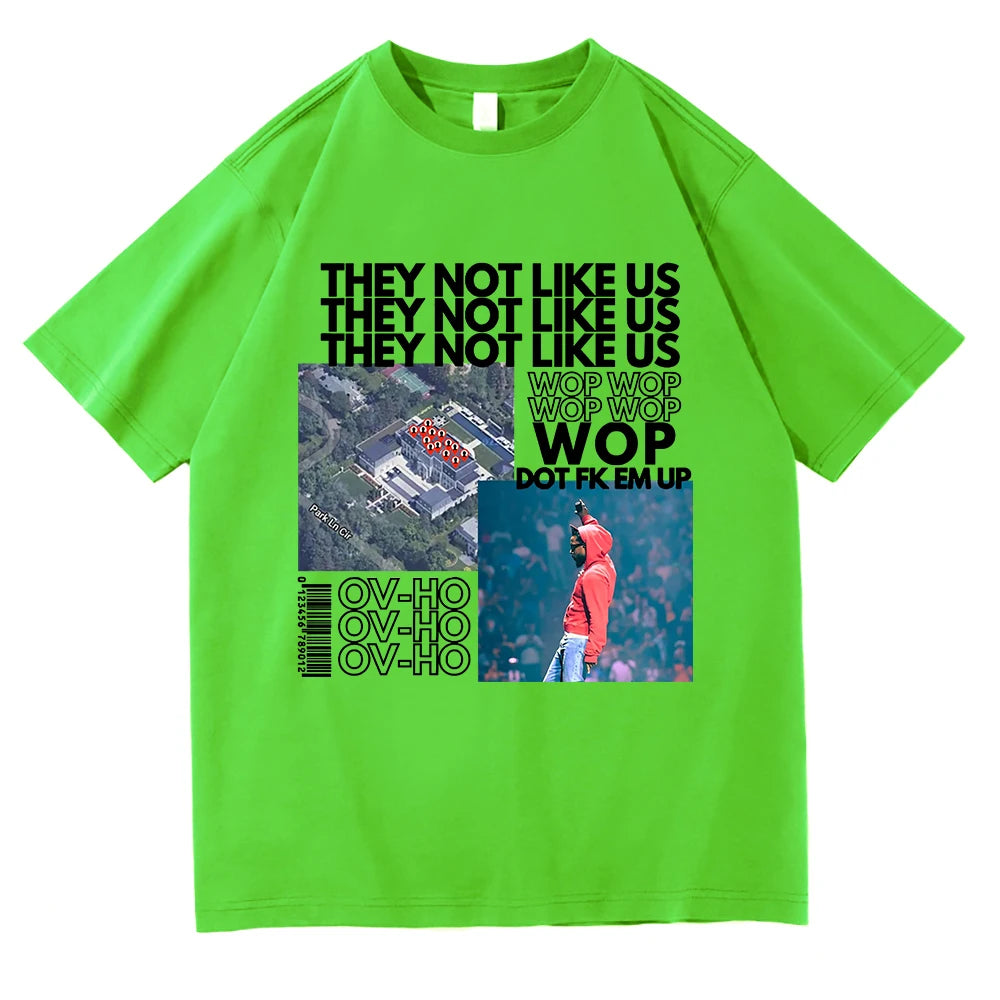 Kendrick Lamar Not Like Us Tshirt Clothing Harajuku Kawaii Tops Summer