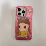 Pink yoshitomo nara phone case For iPhone