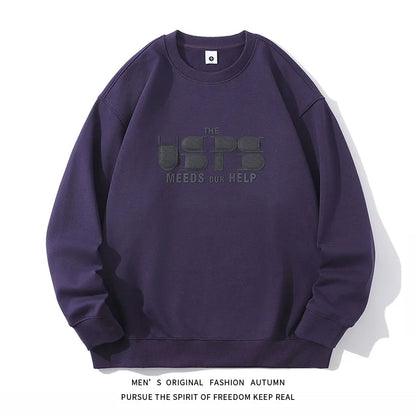 Men’s Long Sleeve Hoodie 2024 Fall Loose Fit Casual Streetwear