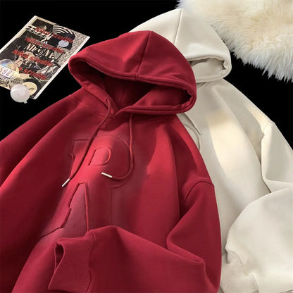 Men Harajuku Letters Hoodies Casual Oversized Hoodie