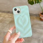 Luxury Electroplate Silver Heart Water Ripple Phone Case for iPhone Soft Silicone
