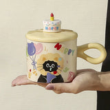 Birthday Gift Cake Cup Girl Cute Cat Holiday Gift Mugs Coffee Cups