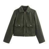 Spring Autumn Woolen Jacket