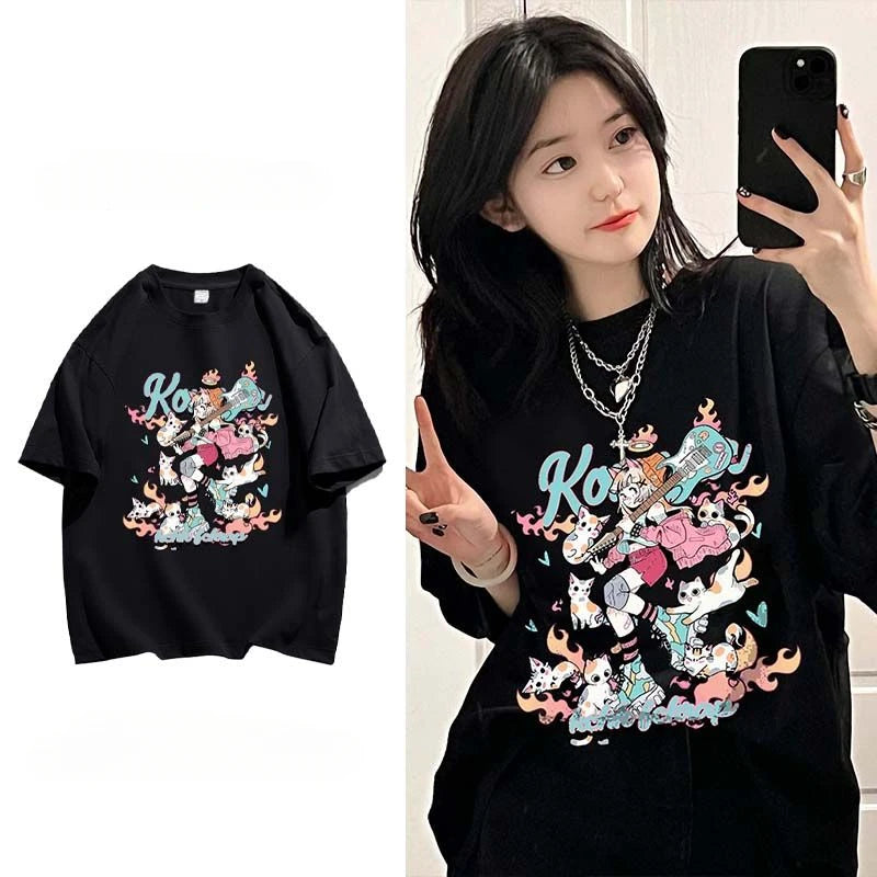 T-shirt Female Trendy Loose Harajuku Style Oversize