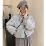 Women Cropped Cotton Padded Puffer Jacket Plus Size