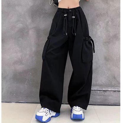 High Waist Wide-Leg Women's Cargo Pants for Autumn 2023