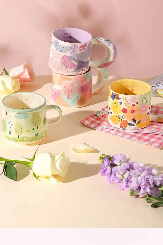 Mug High-Value Ceramic Mugs Niche Design Girls Office Mugs Home Coffee Cups