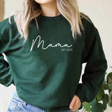 Schickes, personalisiertes Mama-Sweatshirt mit stilvollem Komfort für den Muttertag und frischgebackene Mütter