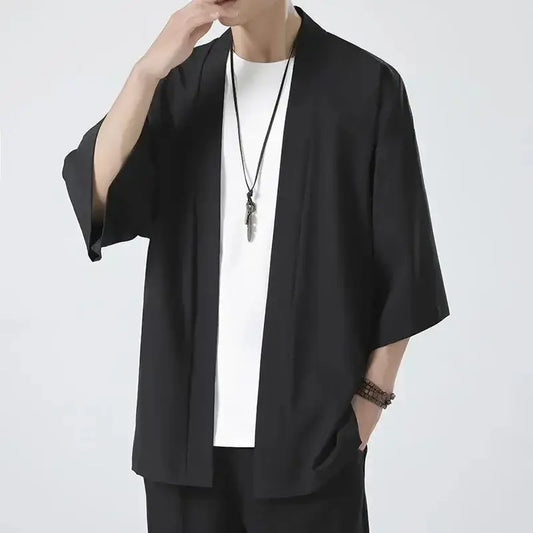 Men's Japanese Cardigan Sleeve Summer Outwear