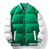 Men Winter Puffer Jacket Thick Outdoor Bomber Coat