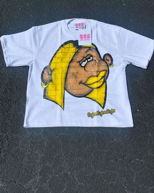 Oversized Print Graphic Cartoon T-Shirt