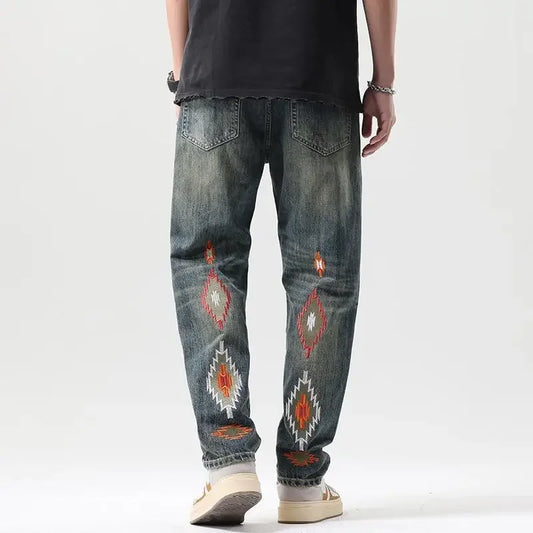Gothic Y2K Cargo Jeans Men's Vintage Washed Harajuku Denim