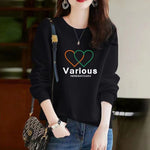 Sweatshirt Ladies Simple Pullover Comfortable Fashion Outwear