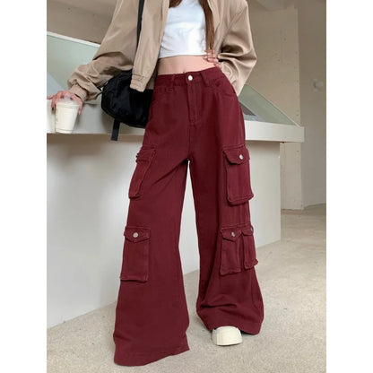 Baggy Jeans Leopard Patchwork Women