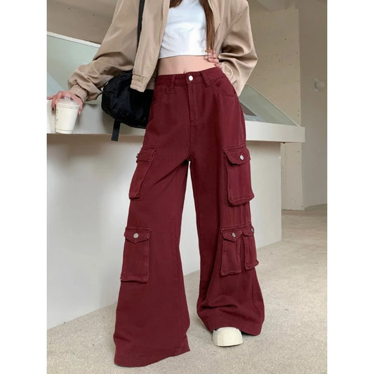Baggy Jeans Leopard Patchwork Women