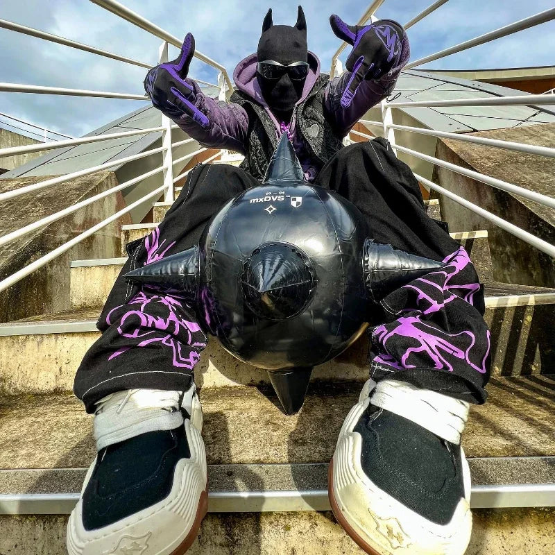 Men Fashion Harajuku Trend Jeans Printed Casual Streetwear