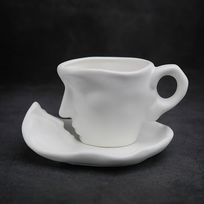Mug exquisite matte ceramic coffee cup and saucer set