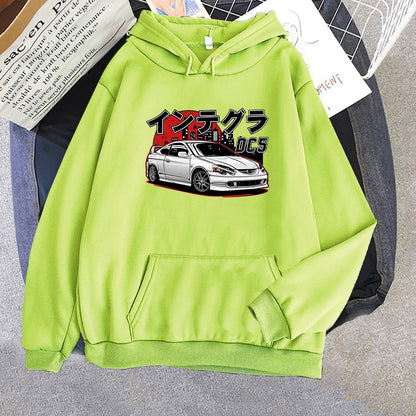 Men Hoodies Harajuku Initial D Cartoon Pullovers