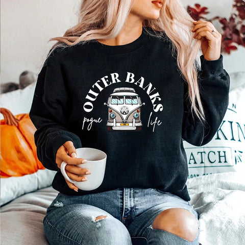 Outer Banks Sweatshirt Vintage Tv Show Outer Banks JJ Maybank Unisex Streetwear