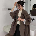 Women's Large Blazer Coats Spring Autumn Fashion Korean Version Loose Grace Fall Jacket