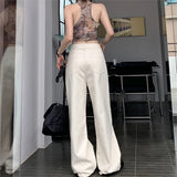 Versatile Loose Straight Floor Length Women's Jeans Summer Simple Wide Leg Pants