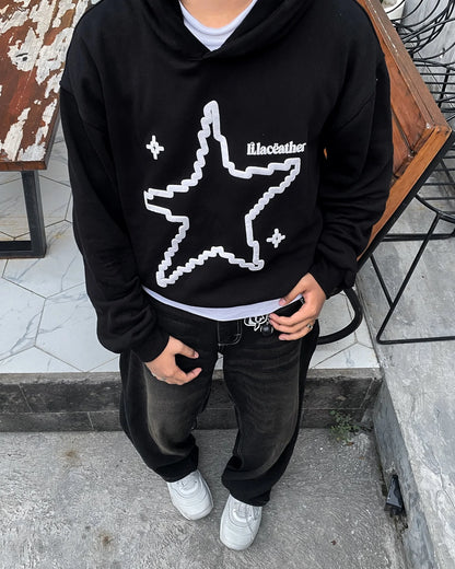 Laceather Star Hoodie High Street American Men