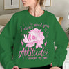 Funny Skeleton Hoodie Sarcastic ‘I Don’t Need Your Attitude’ Sweatshirt for Fall