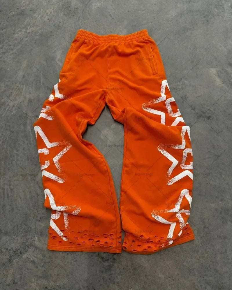 American Retro Harajuku Wide-Leg Pants Men