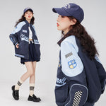 Jacke Frauen Vintage Streetwearr Baseball Uniform Anzüge Cartoon Winter