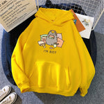 Hoodie Women Cartoon Funny The Cat Harajuku streatwear