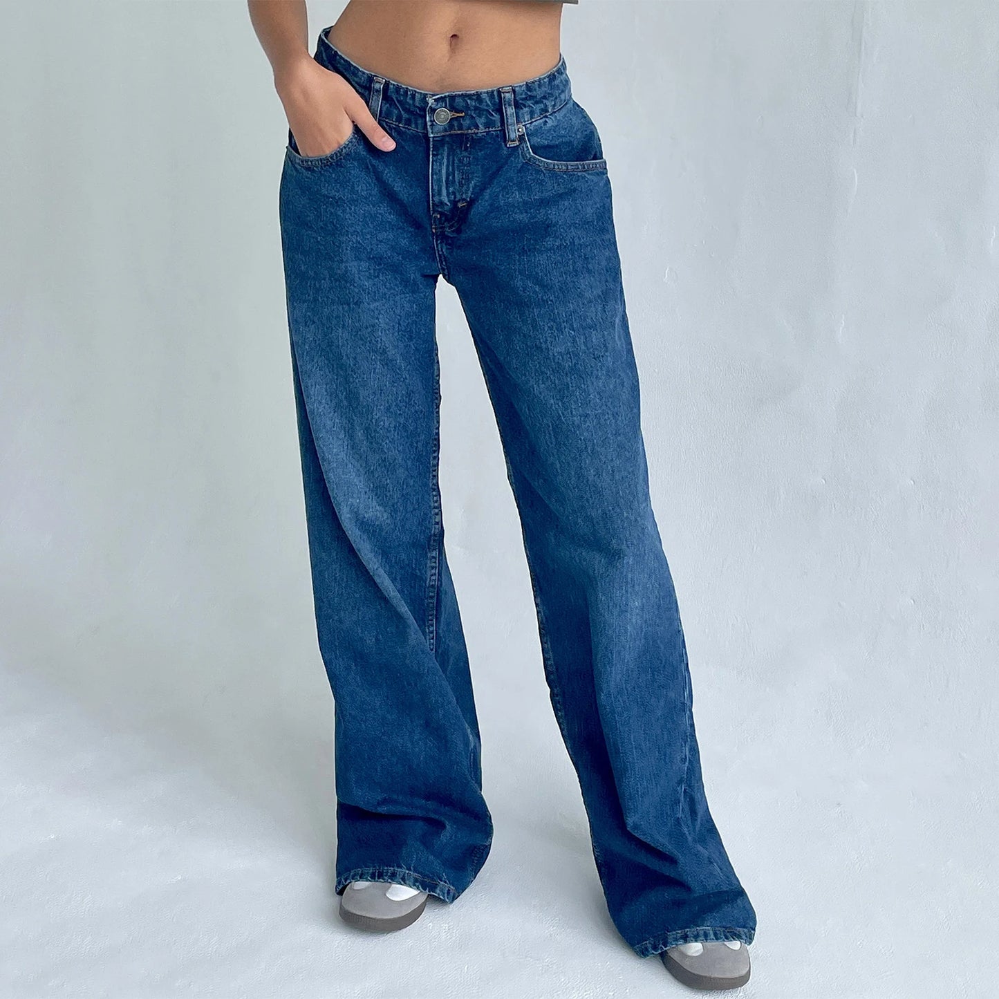 Y2K Low Rise Baggy Jeans for Women