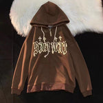 Goth Sweater Y2k Zip Up Hoodie Women Fashion Coats