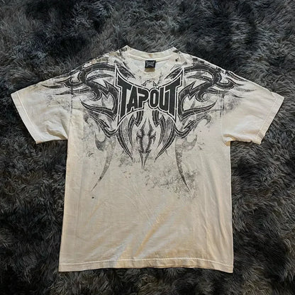 Men’s Vintage Tap Out Tee 2000s Cyber Grunge Gothic Street Style
