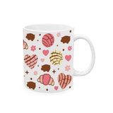 Croissant Pattern 3d Print Hot Mug 11oz Mug Tea Coffee Cup Valentine's Day