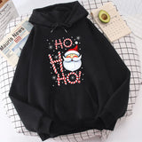 Cute Santa Claus pattern sweatshirt women's fall