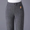 Womens Fleece Lined Pants Plus Size Elastic Waist Winter Casual
