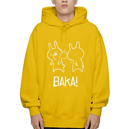 Men Hoodies Fleece Baka Outerwear For True Otakus