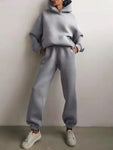 Hoodie Sports Trouser Female Sweatshirt Solid