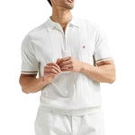 Ribbed Knit Polo Breathable Cool And Stylish For Men