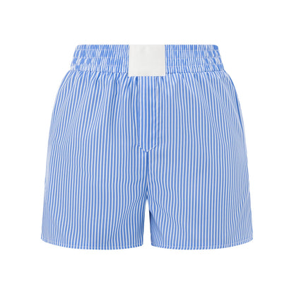 Women's Casual Shorts Stripe High Elastic Waist Loose Short Pants Summer