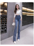 2023's Must-Have Rhinestone Flared Jeans for Women