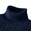 Mens Ribbed Turtleneck Sweater Slim Fit Knit Pullover Lightweight