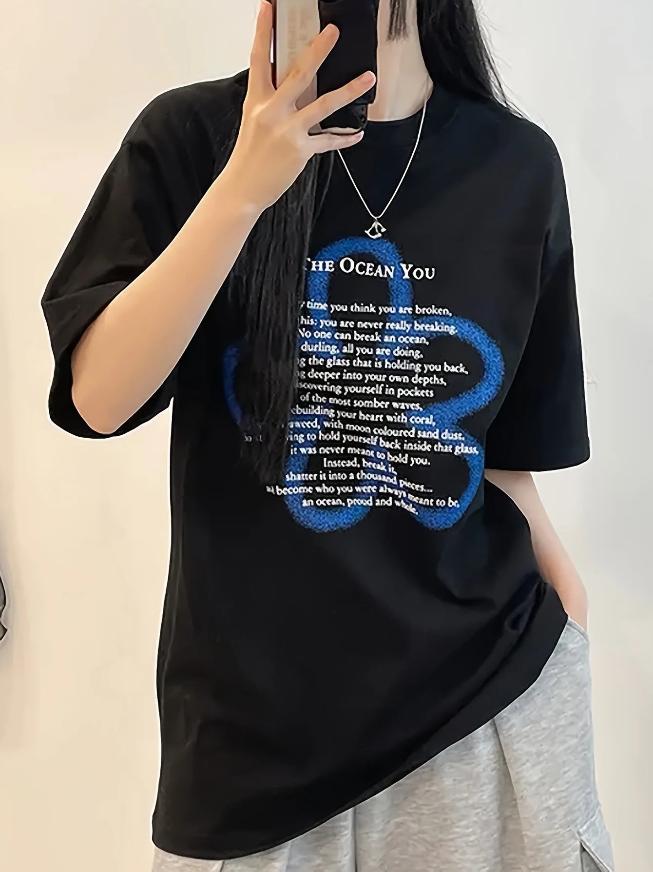 Y2k Black Letter Print T-Shirt Women Sweet & Spicy Style Summer Streetwear